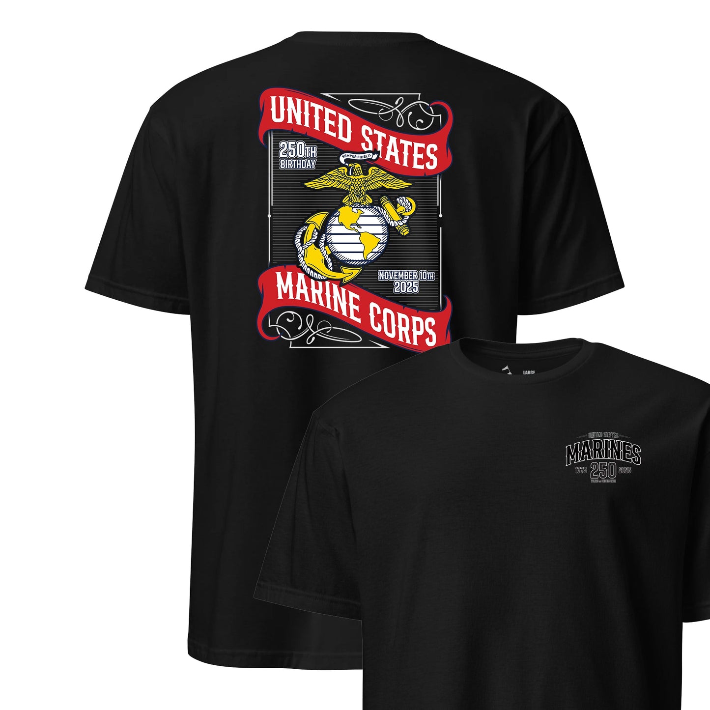 The 250th USMC Birthday Commemorative T-Shirt