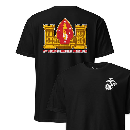 2nd Combat Engineer Battalion Back Print T-Shirt