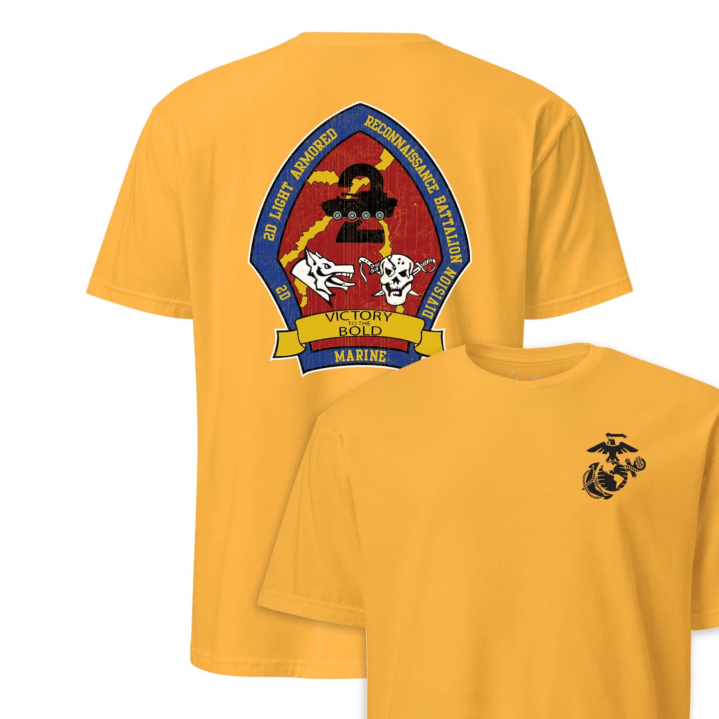 2nd Light Armored Reconnaissance Battalion Back Print T-Shirt