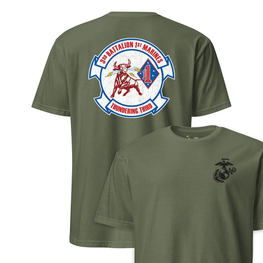3rd Battalion 1st Marines Back Print T-Shirt