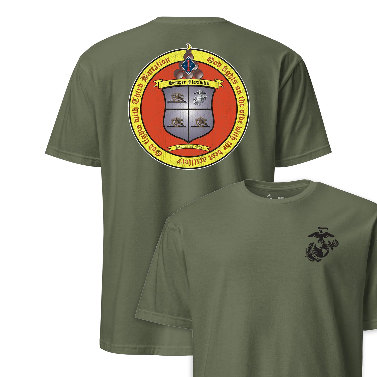 3rd Battalion 11th Marines Back Print T-Shirt