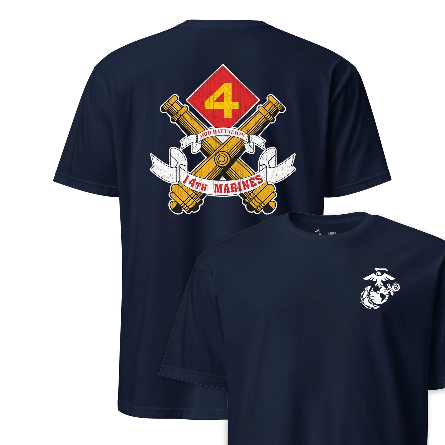 3rd Battalion 14th Marines Back Print T-Shirt