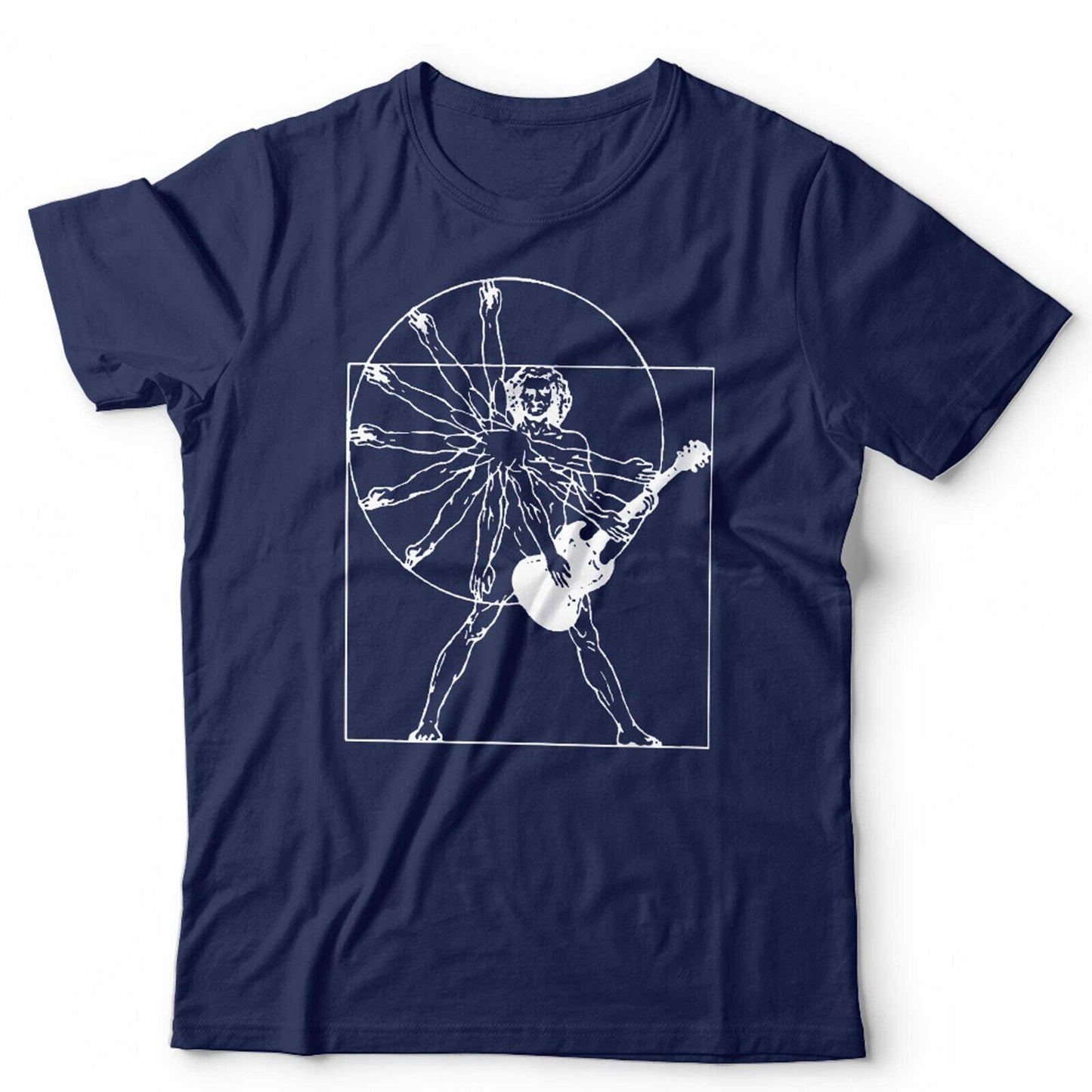 Vitruvian Guitar Man Tshirt Unisex