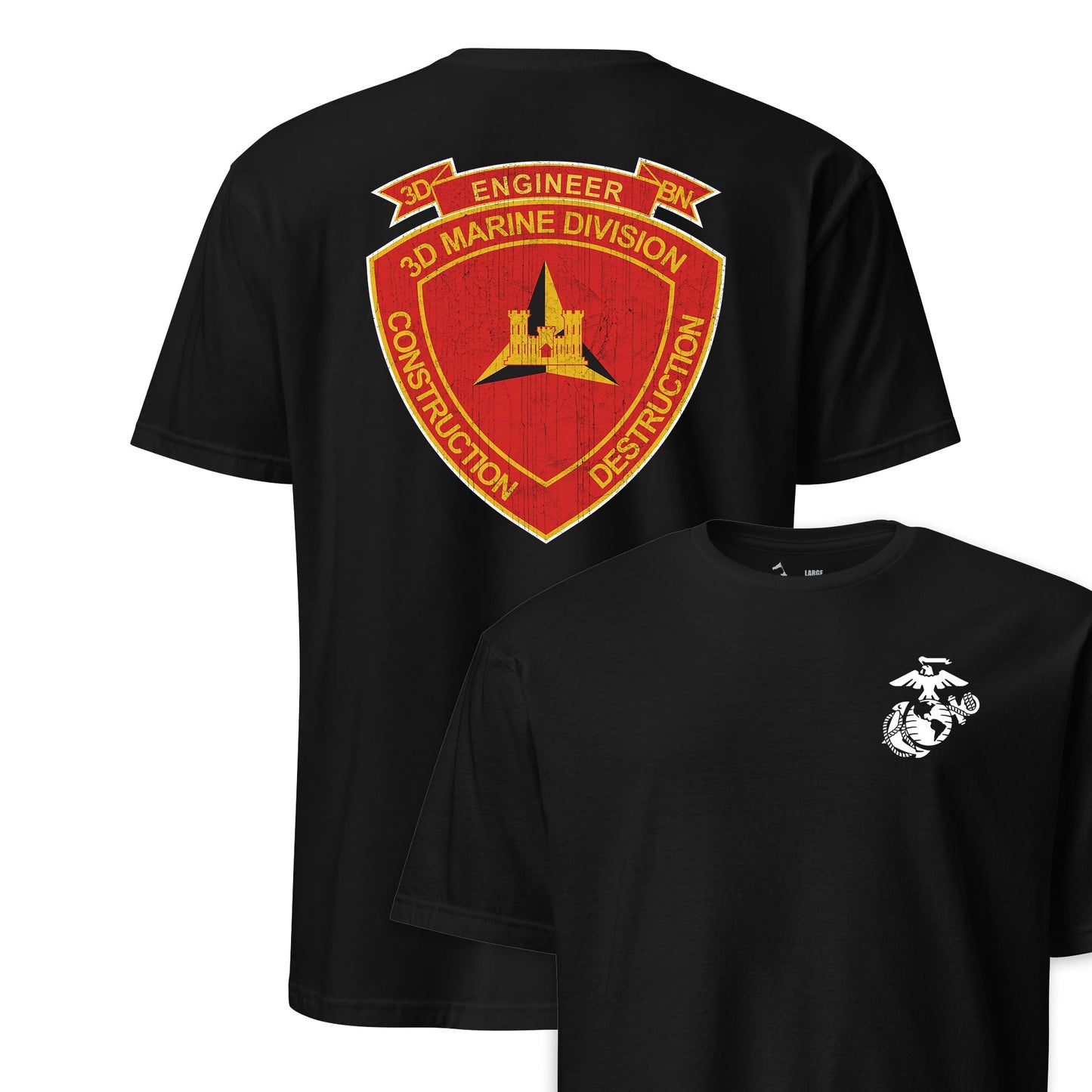 3rd Combat Engineer Battalion Back Print T-Shirt