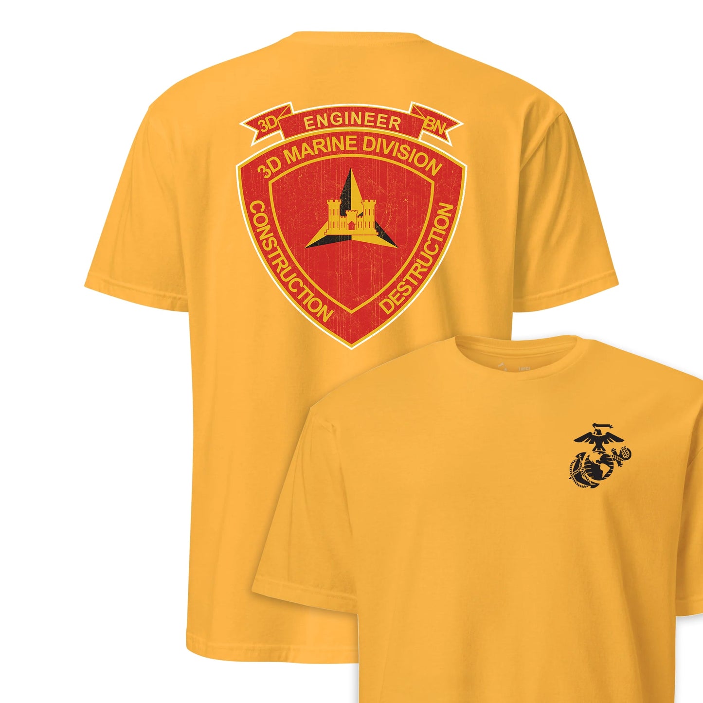 3rd Combat Engineer Battalion Back Print T-Shirt
