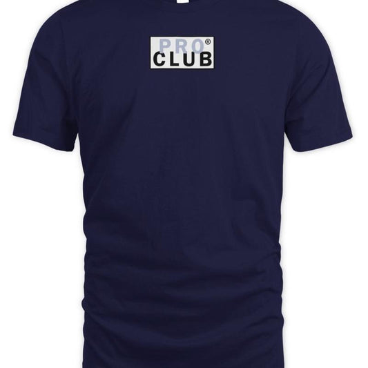 Pro Club Heavyweight Short Sleeve Embroidered Box Logo Tee Classic Shirt Top Casual