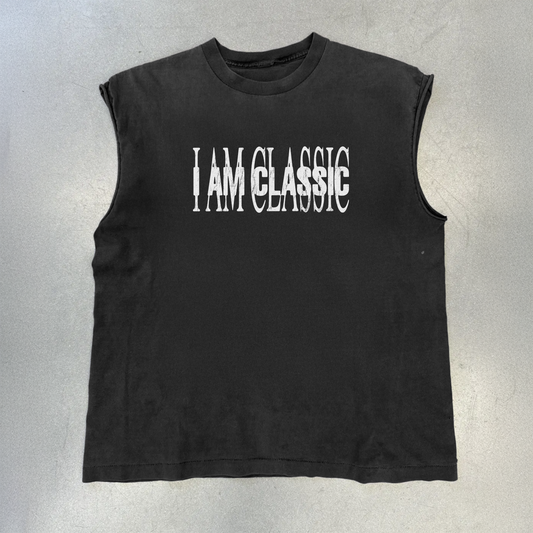 I AM CLASSIC BLACK CUT- OFF TSHIRT