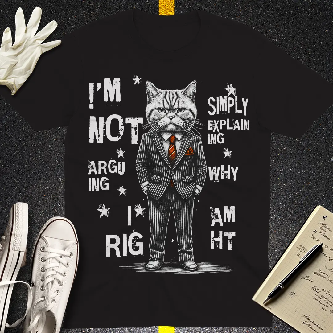Confident Cat - Lawyer Logic T-Shirt