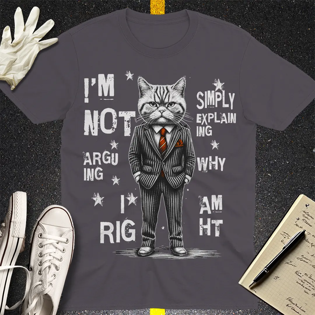 Confident Cat - Lawyer Logic T-Shirt