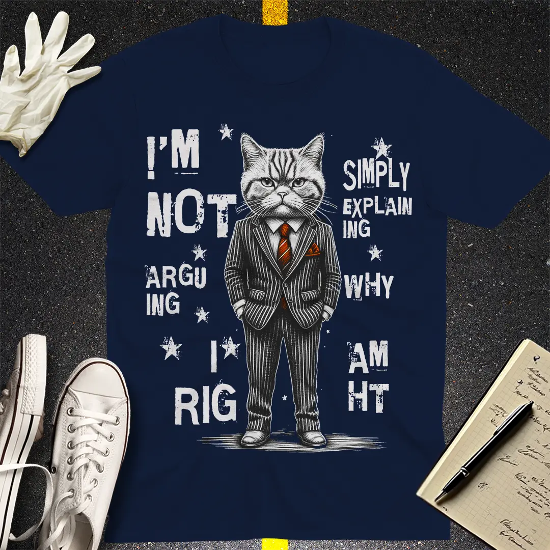 Confident Cat - Lawyer Logic T-Shirt