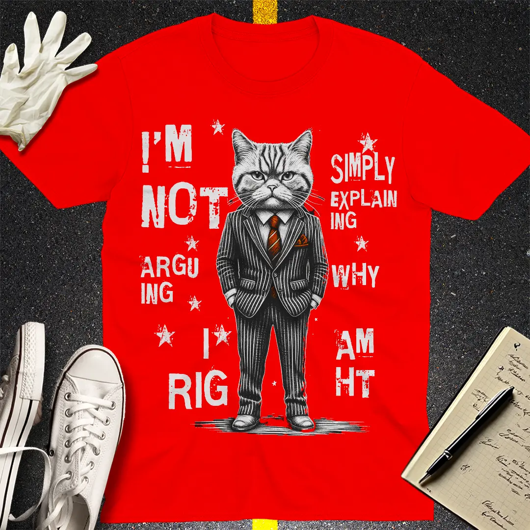 Confident Cat - Lawyer Logic T-Shirt