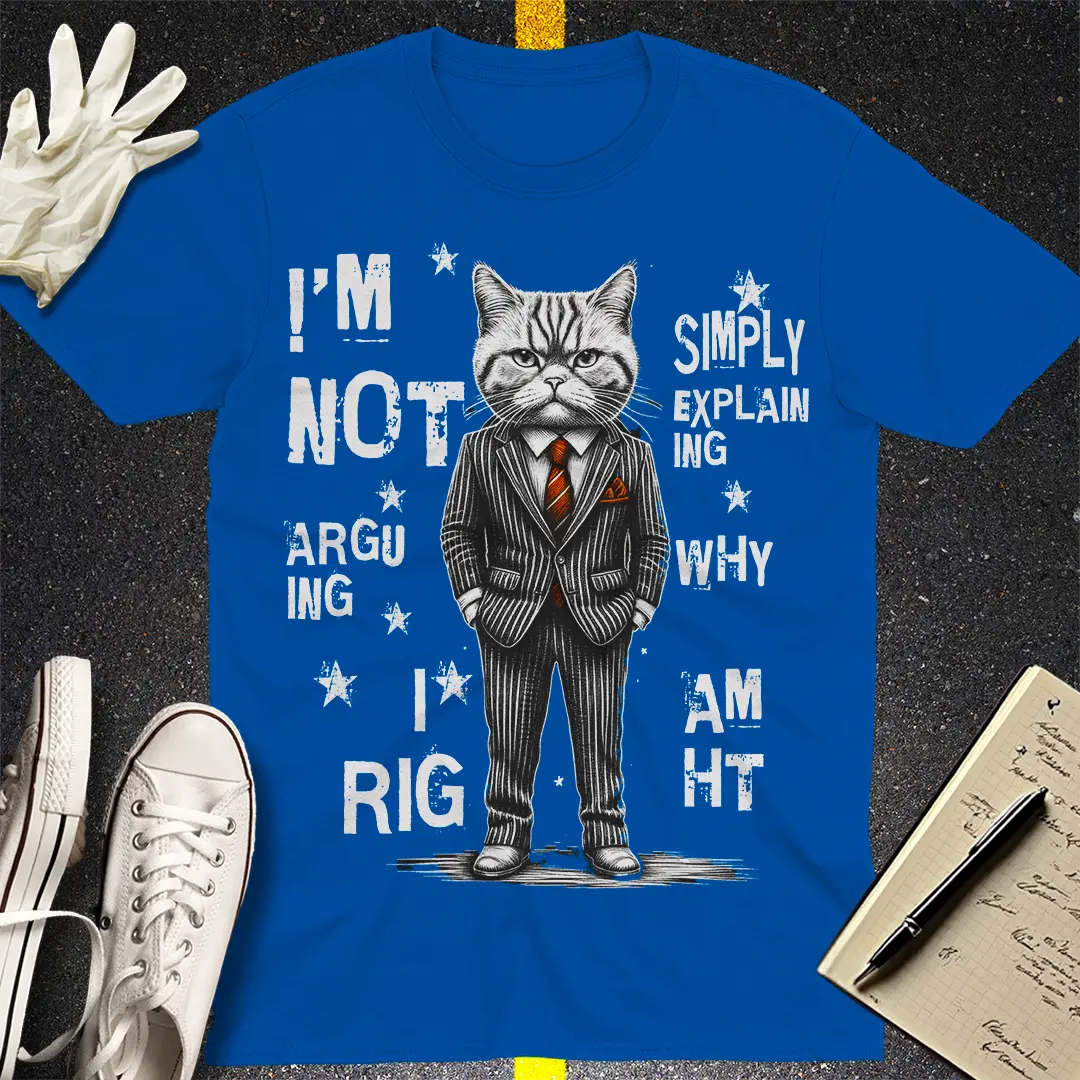 Confident Cat - Lawyer Logic T-Shirt