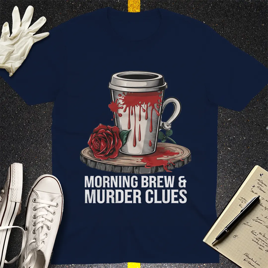 Morning Brew & Murder Clues T-Shirt