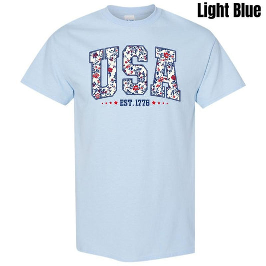 All American Floral USA Gildan Short Sleeve T-Shirt 'NLB'