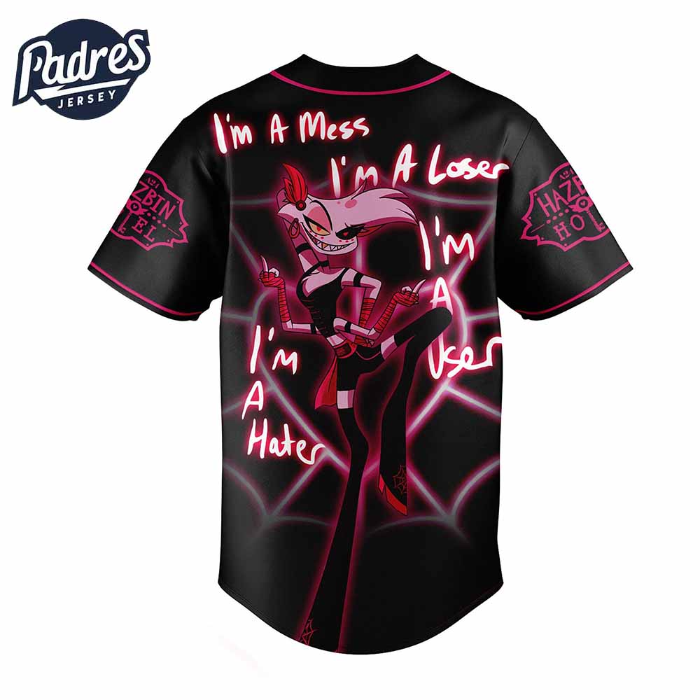 Angel Dust Hazbin Hotel Custom Baseball Jersey - Padres Jersey Oasis: Elevate Your Baseball Style Game