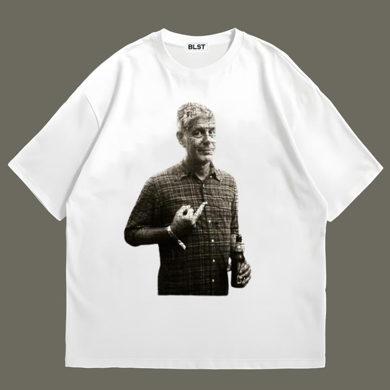 Annthothny Bourdain Legendary Chef T-Shirt Cotton and Machine Washable