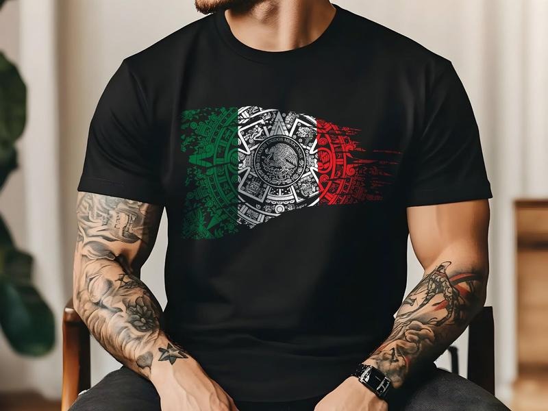 Aztec Empire Mexican Flag  Mesoamerican Culture T-Shirt