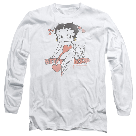 Betty Boop Classic With Pup - Men's Long Sleeve T-Shirt