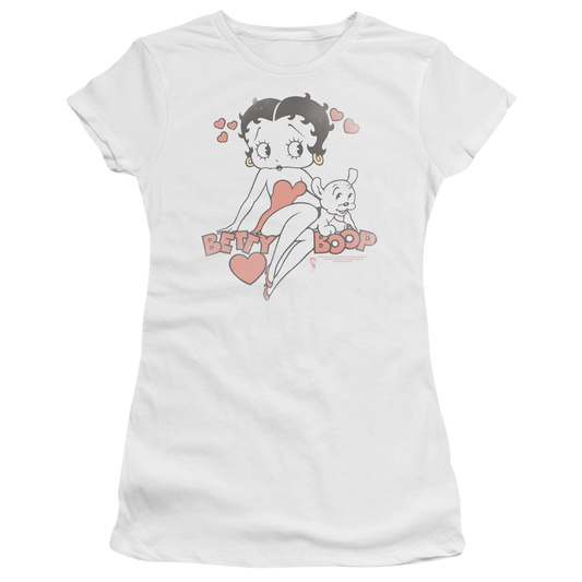 Betty Boop Classic With Pup - Juniors T-Shirt