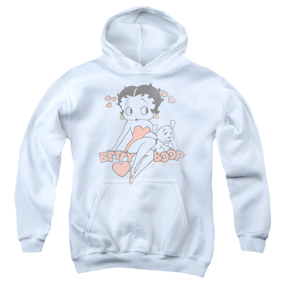 Betty Boop Classic With Pup - Youth Hoodie