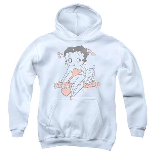 Betty Boop Classic With Pup - Youth Hoodie