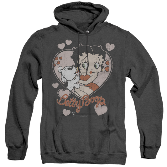 Betty Boop Classic Kiss - Heather Pullover Hoodie