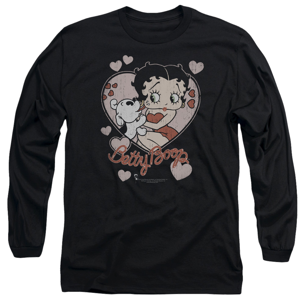 Betty Boop Classic Kiss - Men's Long Sleeve T-Shirt