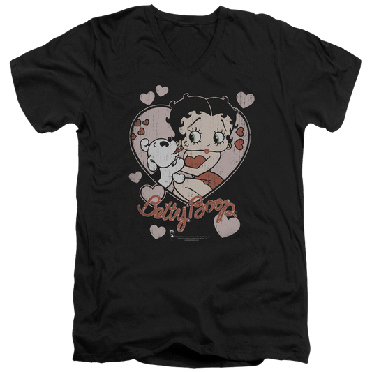Betty Boop Classic Kiss - Men's V-Neck T-Shirt