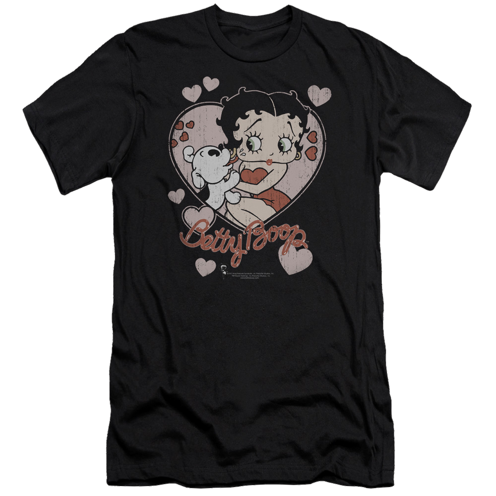 Betty Boop Classic Kiss - Men's Premium Slim Fit T-Shirt