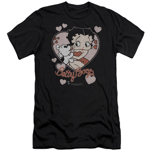 Betty Boop Classic Kiss - Men's Premium Slim Fit T-Shirt