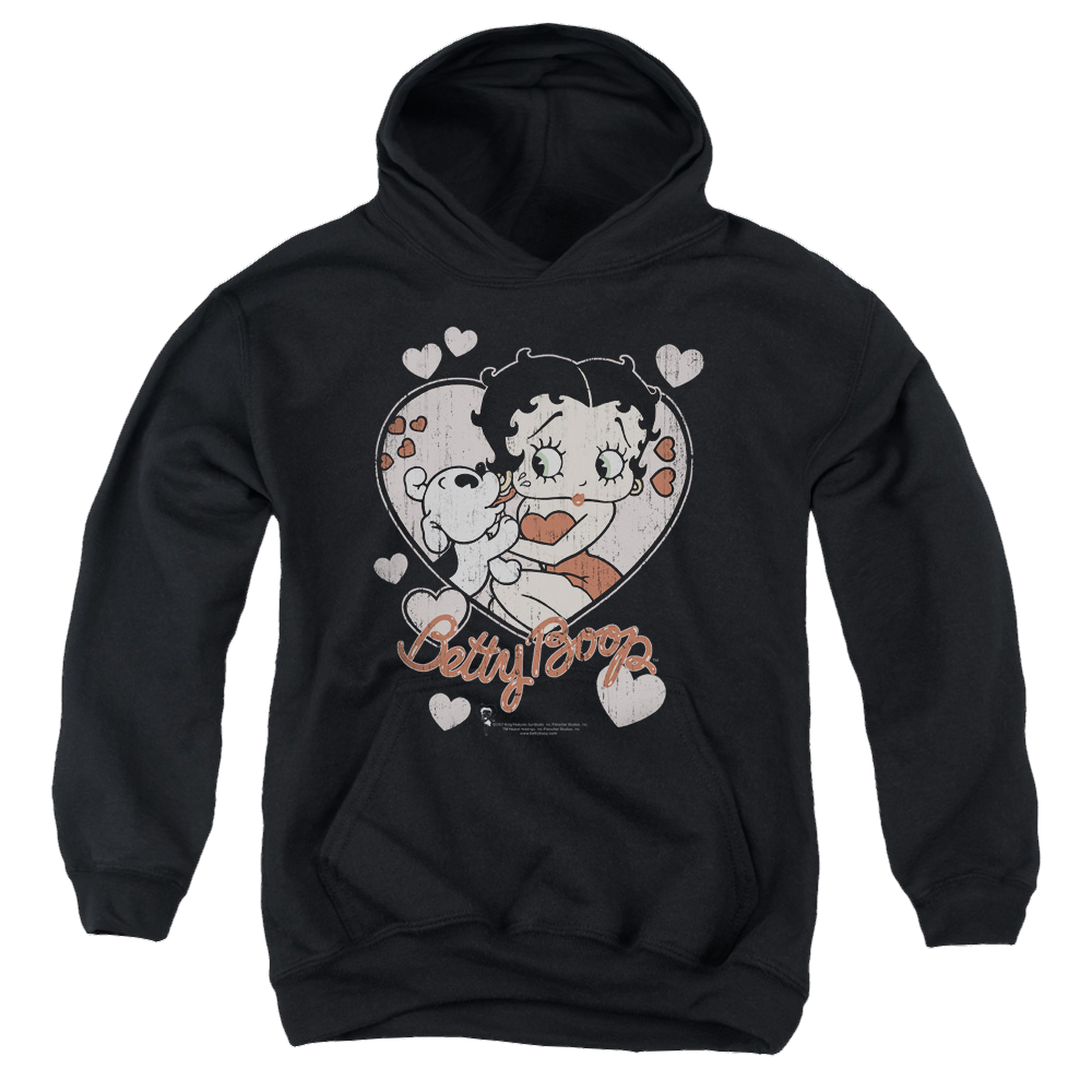 Betty Boop Classic Kiss - Youth Hoodie