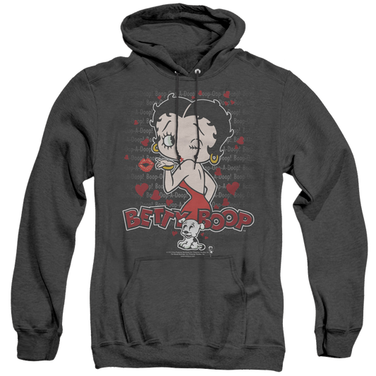 Betty Boop Classic Kiss - Heather Pullover Hoodie Style001