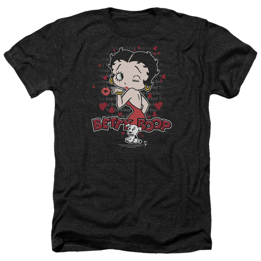 Betty Boop Classic Kiss - Men's Heather T-Shirt Style001
