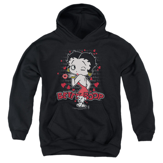 Betty Boop Classic Kiss - Youth Hoodie Style001