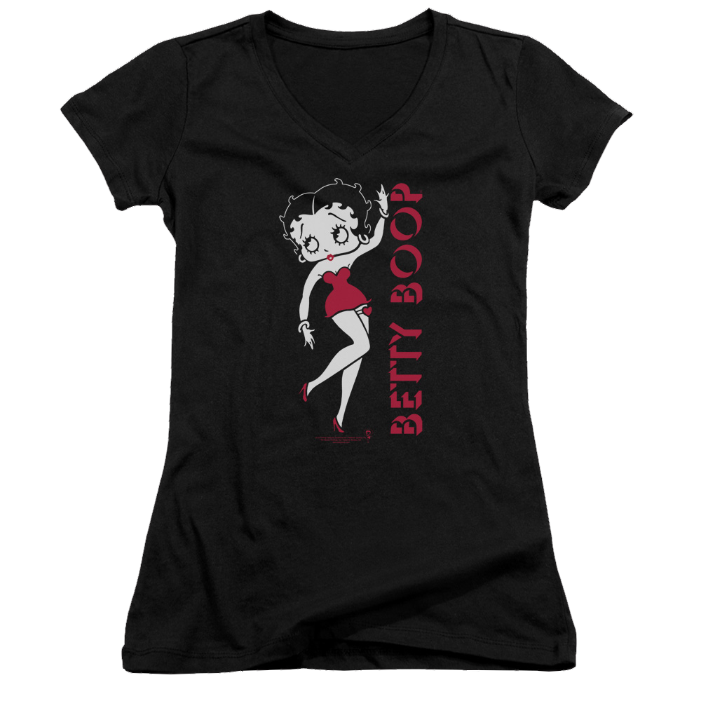 Betty Boop Classic - Juniors V-Neck T-Shirt Style001