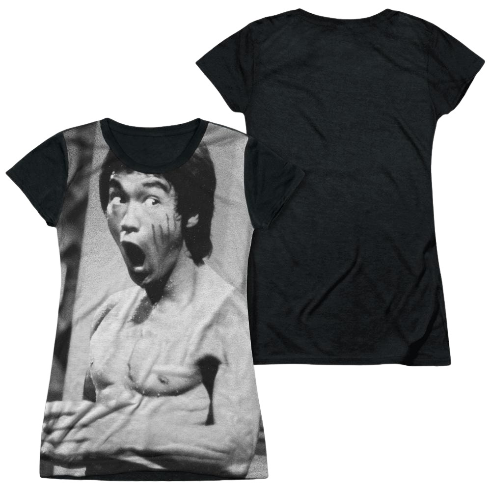 Bruce Lee Classic Lee - Juniors Black Back T-Shirt