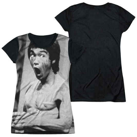 Bruce Lee Classic Lee - Juniors Black Back T-Shirt