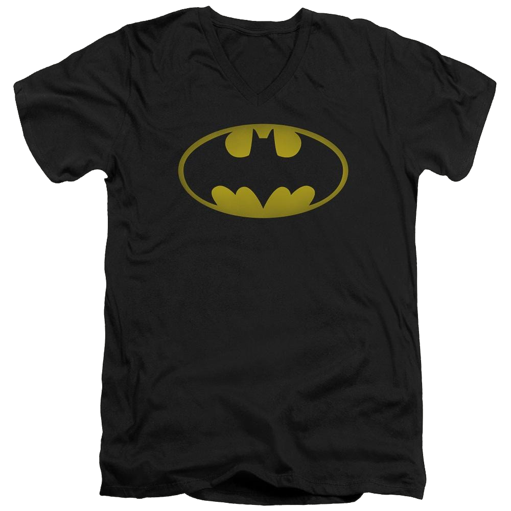 Batman Washed Bat Logo - Men's V-Neck T-Shirt