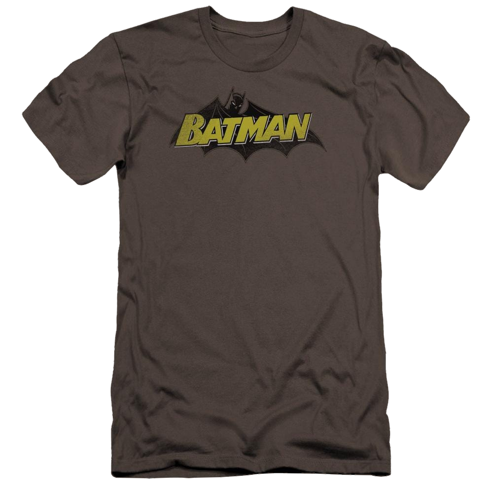 Batman Classic Comic Logo - Men's Premium Slim Fit T-Shirt