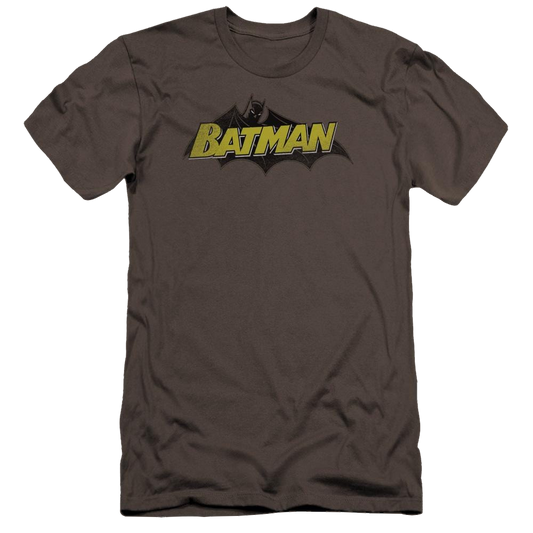 Batman Classic Comic Logo - Men's Premium Slim Fit T-Shirt