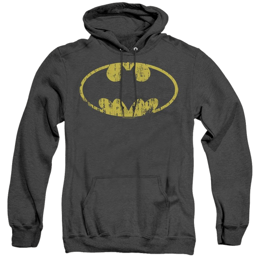 Dc Batman Classic Logo Distressed - Heather Pullover Hoodie
