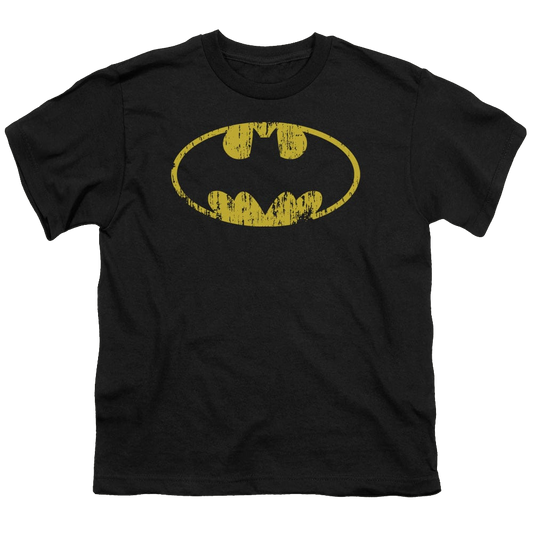 DC Batman Classic Logo Distressed - Youth T-Shirt