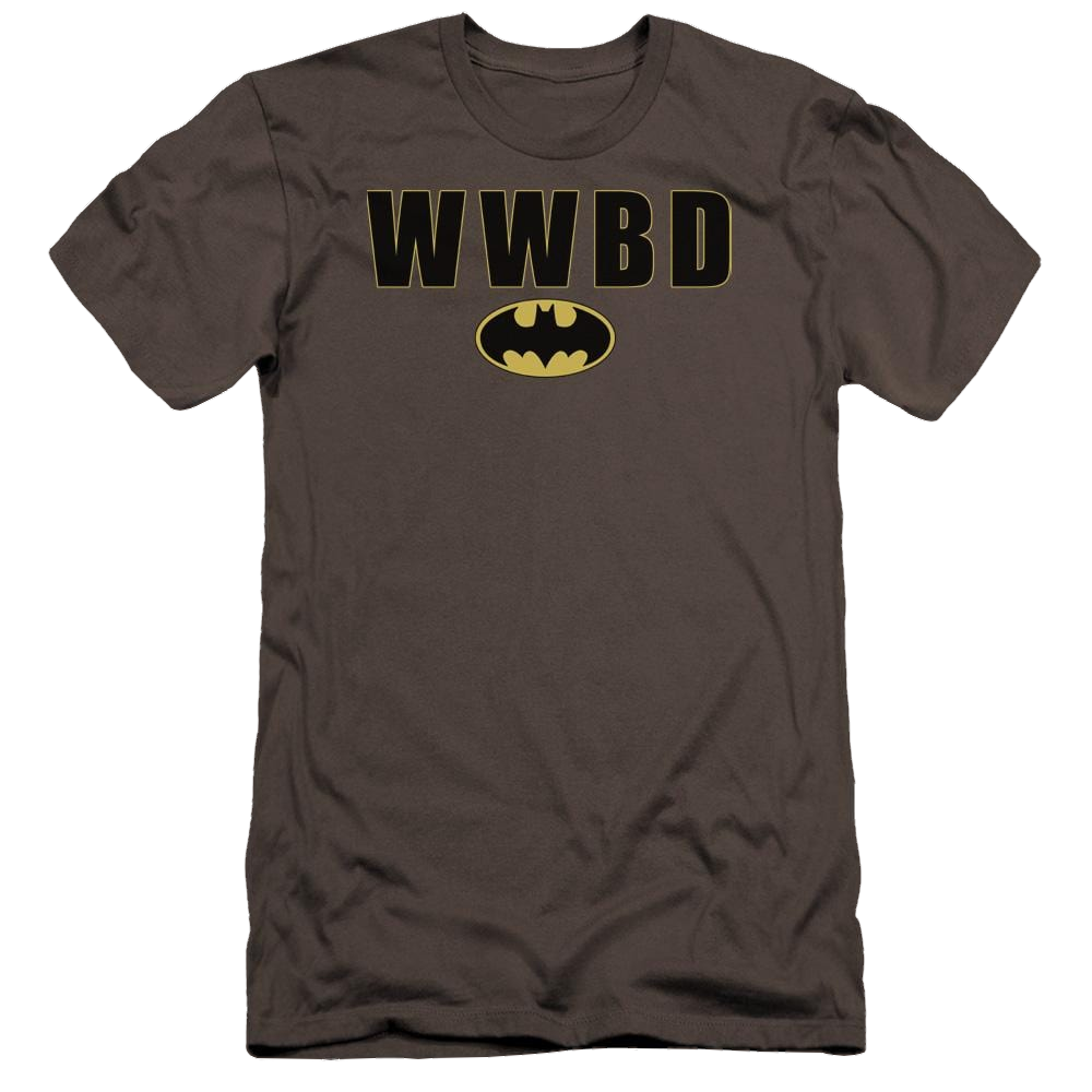 Batman Wwbd Logo - Men's Premium Slim Fit T-Shirt