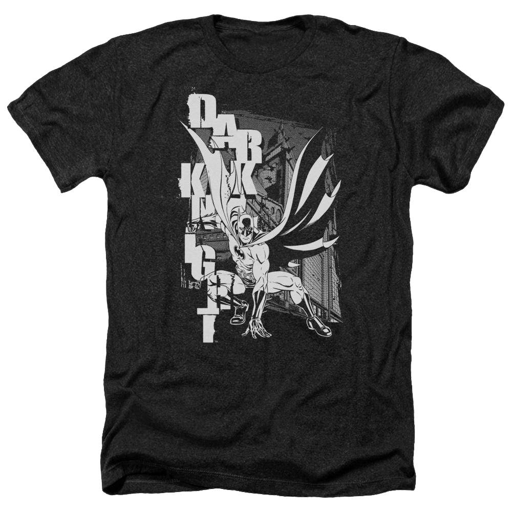 Batman Vertical Letters - Men's Heather T-Shirt