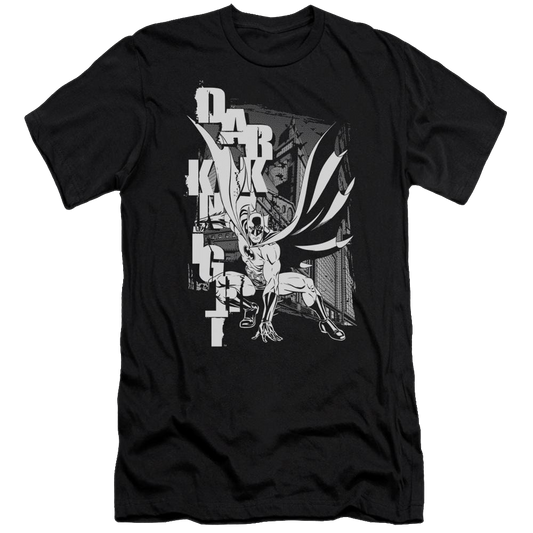 Batman Vertical Letters - Men's Premium Slim Fit T-Shirt