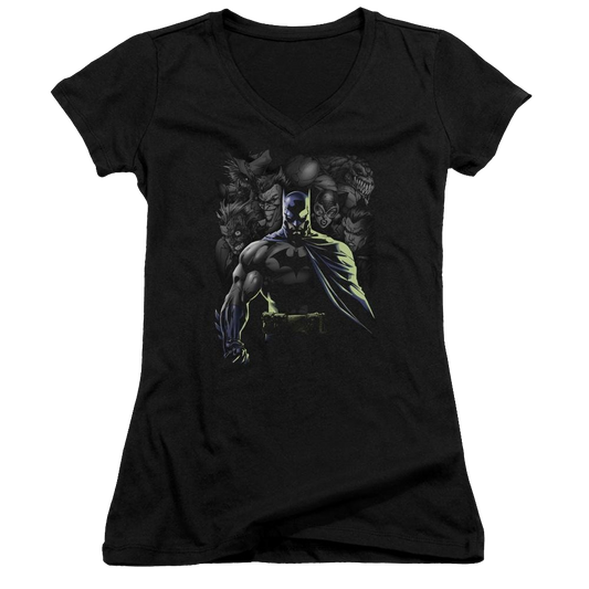 Batman Villains Unleashed - Juniors V-Neck T-Shirt