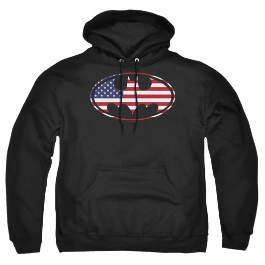 Batman American Flag Oval - Pullover Hoodie
