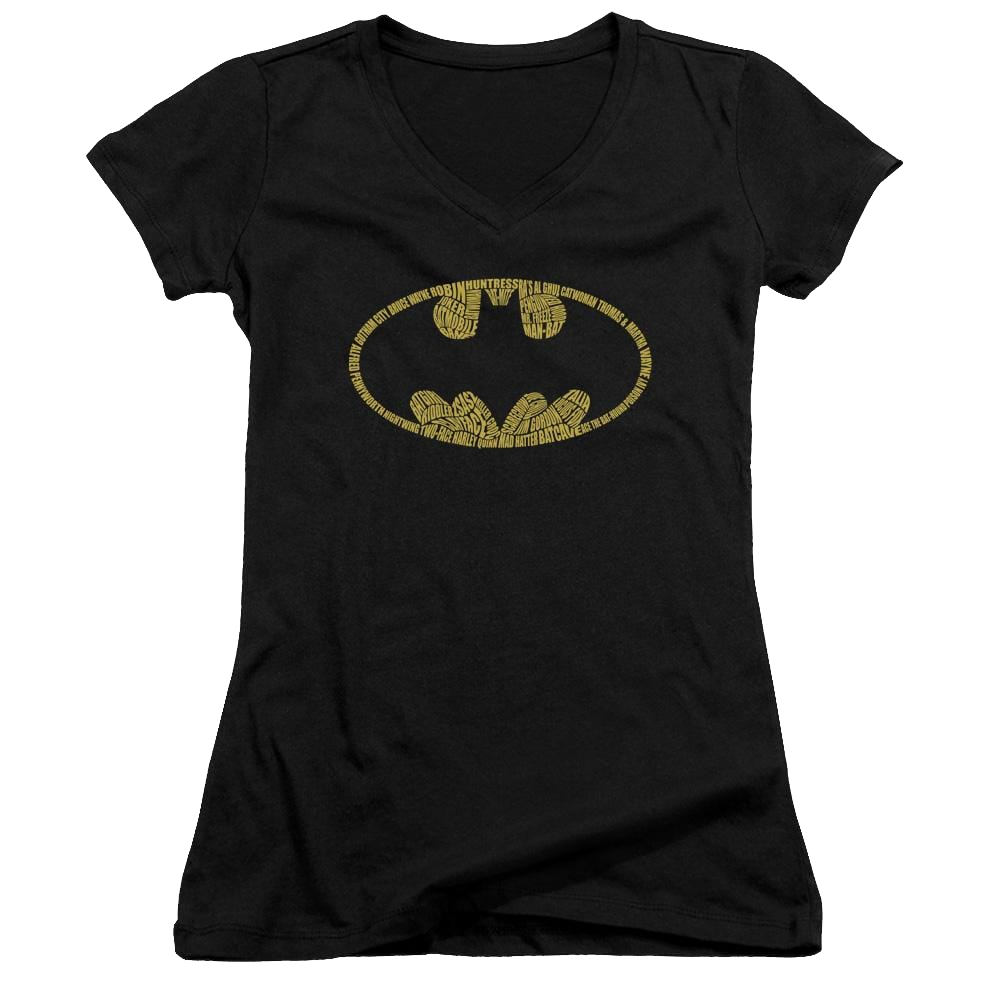 Batman Word Logo - Juniors V-Neck T-Shirt