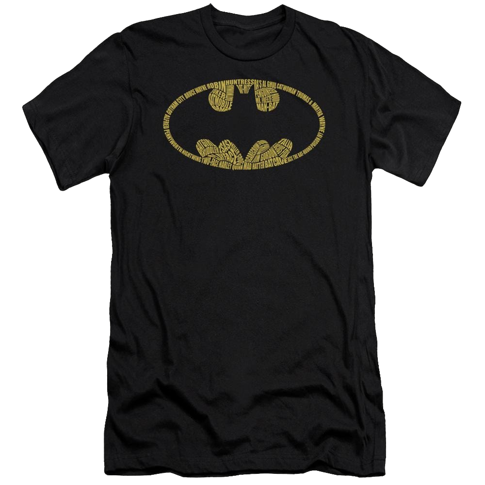 Batman Word Logo - Men's Premium Slim Fit T-Shirt