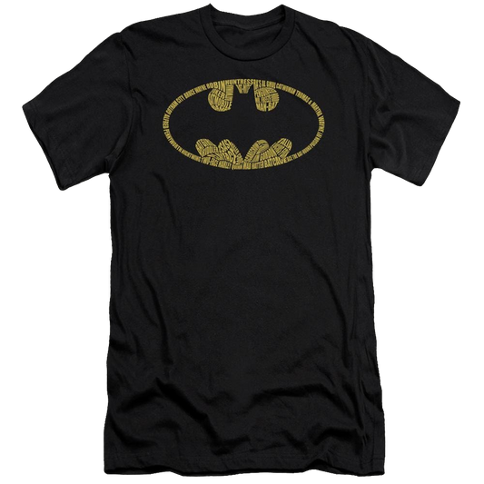 Batman Word Logo - Men's Premium Slim Fit T-Shirt
